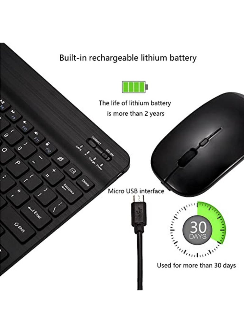 Ultra-Slim Bluetooth Keyboard and Mouse Combo – Rechargeable Wireless Keyboard & Mouse Set for Apple iPad, iPhone, Android, Samsung, Windows Devices (Black)  - Image 5