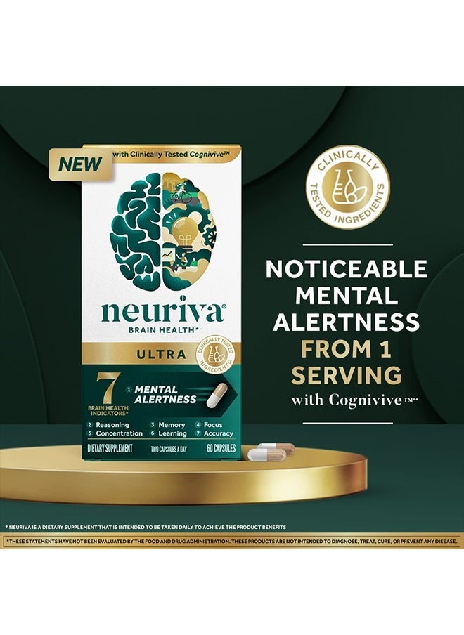 NEURIVA - Ultra Decaffeinated Clinically Tested Nootropic Brain Supplement For Mental Alertness Memory Focus And Concentration - Image 1