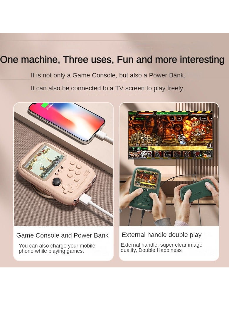 DY-19 Portable Retro Handheld Game Console, 6000mAh Capacity, 3.2-Inch Soft Light Colour Screen, Built-in 10000+ Game (Pink) - Image 3
