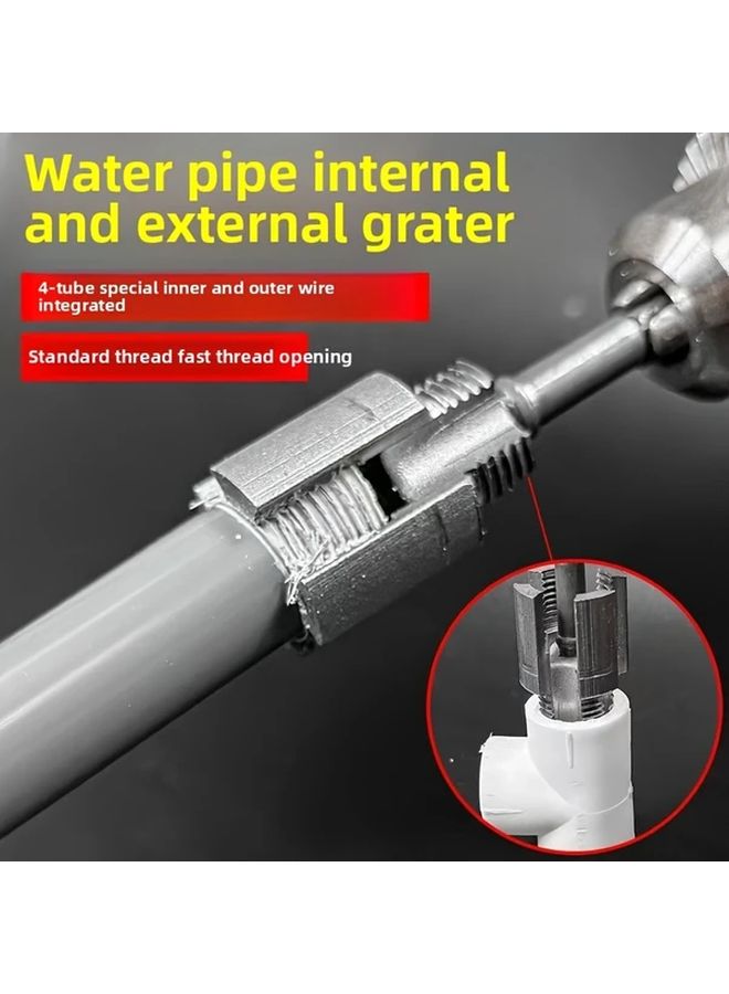 2 In 1 Pipe Threader Dual Internal External Thread Cutting Tool Durable Metal - Image 2
