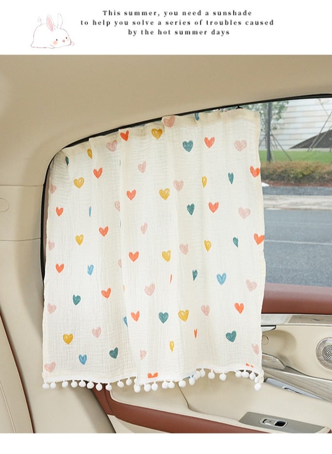 Generic Middle East Special Supply Cotton-Linen Car Window Baby Sunshade, Heat Insulation and UV Protection for Children  - Image 2