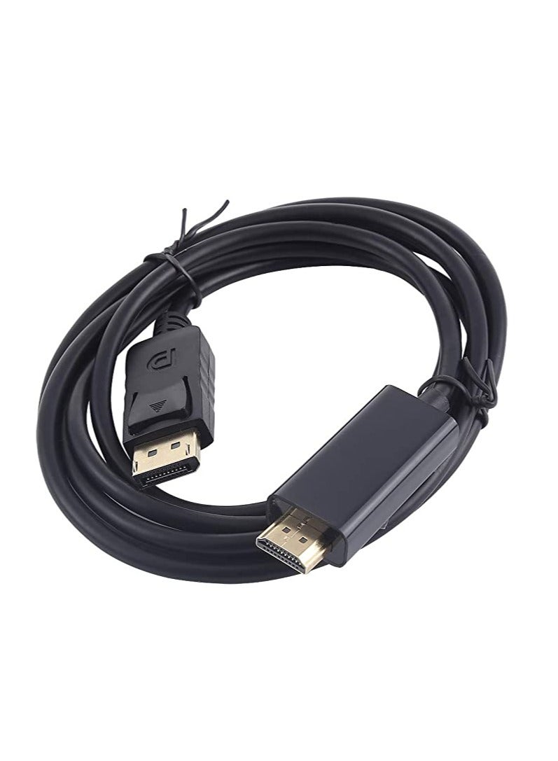 دوسالا كابل محول عالي الدقة من DisplayPort إلى HDMI بطول 1.8 متر - أسود - Image 2