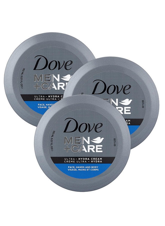 دوف كريم دوف للرجال+كير ألترا هايدرا للعناية بالوجه واليدين والجسم، لجميع أنواع البشرة، عبوة من 3 قطع، 5.07 أونصة لكل عبوة، برطمان - Image 1
