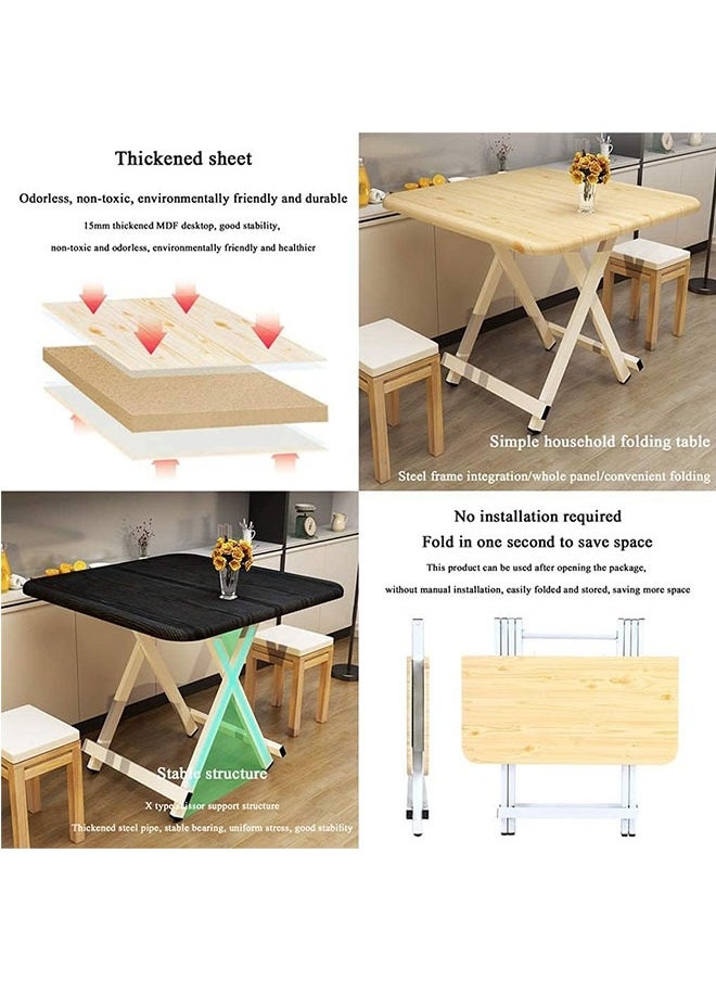 Generic - Adjustable Mobile Stand Up Desk Standing Desk Computer Desk Workstation Sit-Stand Desktop Standing Desk 80 * 80cm - Image 1