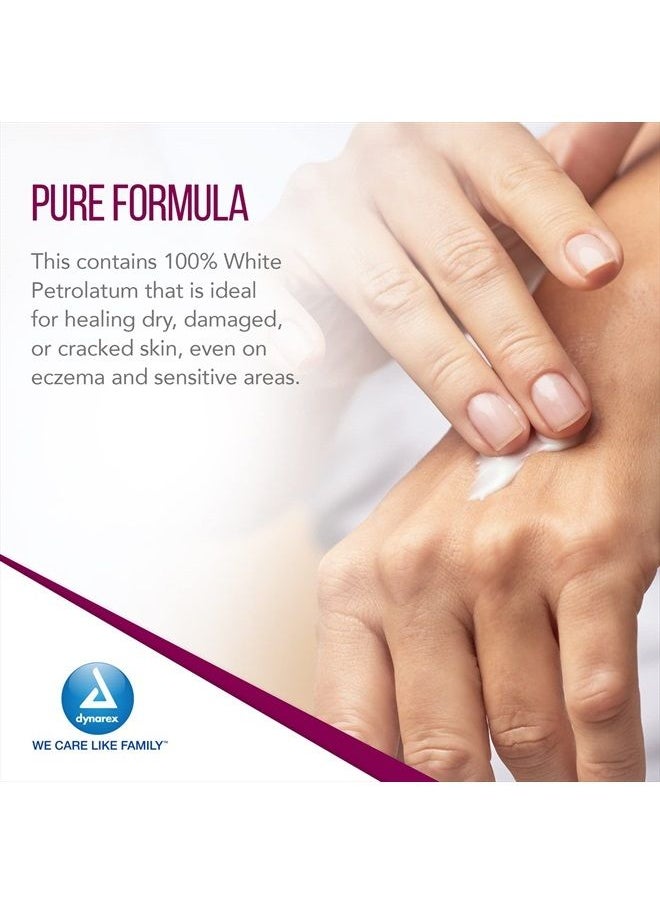 Dynarex - White Petrolatum, Petroleum Jelly for Dry, Damaged or Cracked Skin, Soothing White Petroleum Jelly for Minor Skin Irritations, 15 oz. (425g) Jar, 1 Petroleum Jelly Jar - Image 1