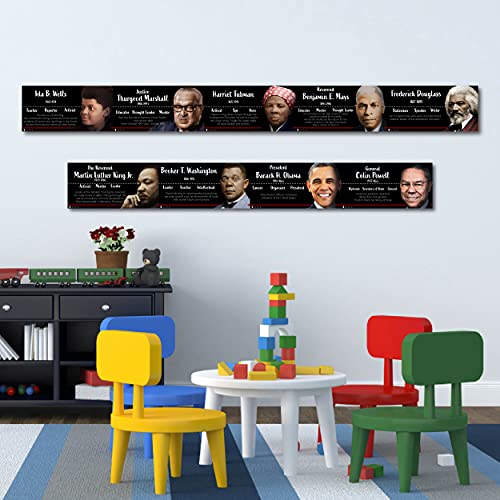 Young N Refined مجموعة لوحات أبطال سود، 9 مخططات على ورق لامع (9"x19") شاب ومهذب - Image 5