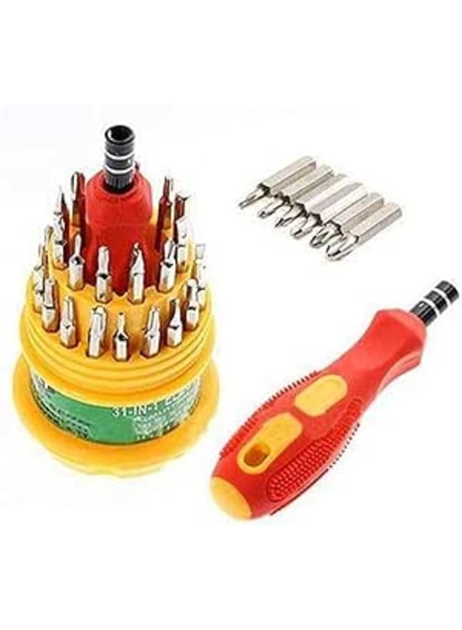 Screwdrivers Set In Rounded Box, 31 Pieces
