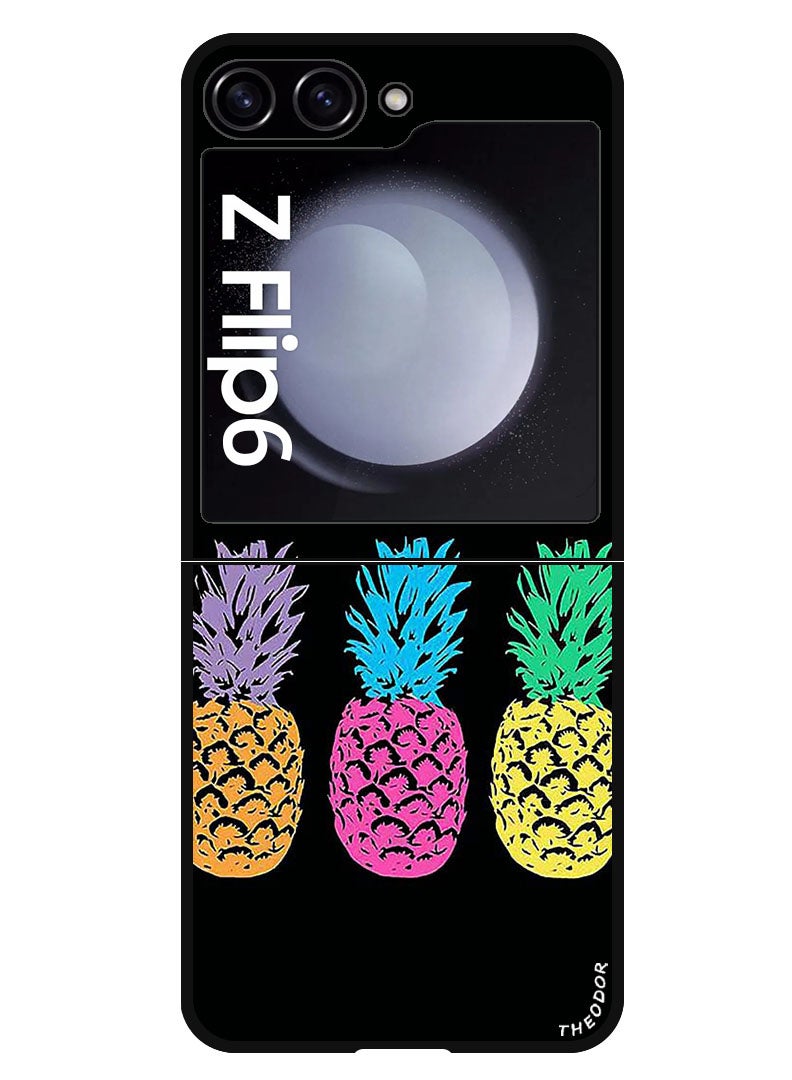 Theodor Protective Case Anti Scratch Shock Proof Bumper Cover For Samsung Galaxy Z Flip 6 Pineapples 1 - Image 1