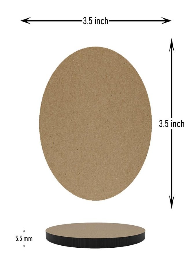 PICRAZEE 12 Round MDF Wooden Plates Coasters for DIY Craft, Mandala Art, Resin Art, Painting, Decoration Craft Kit (RC_12) - Image 3