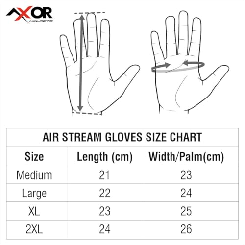 Axor Airstream Riding Gloves Providing Enhanced Grip and Impact Protection with Touchscreen Functionality and an Adjustable Fit-Black Neon Green-XL - Image 2