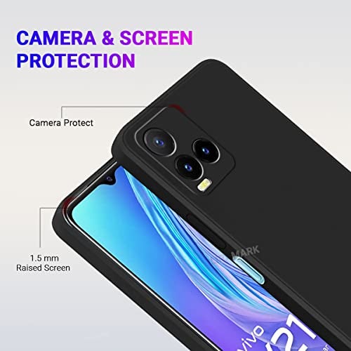 LIRAMARK Silicone Soft Back Cover Case for Vivo Y33T | Vivo Y21T | Vivo Y21s (Silicone Black) - Image 3