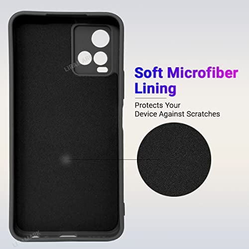 LIRAMARK Silicone Soft Back Cover Case for Vivo Y33T | Vivo Y21T | Vivo Y21s (Silicone Black) - Image 2