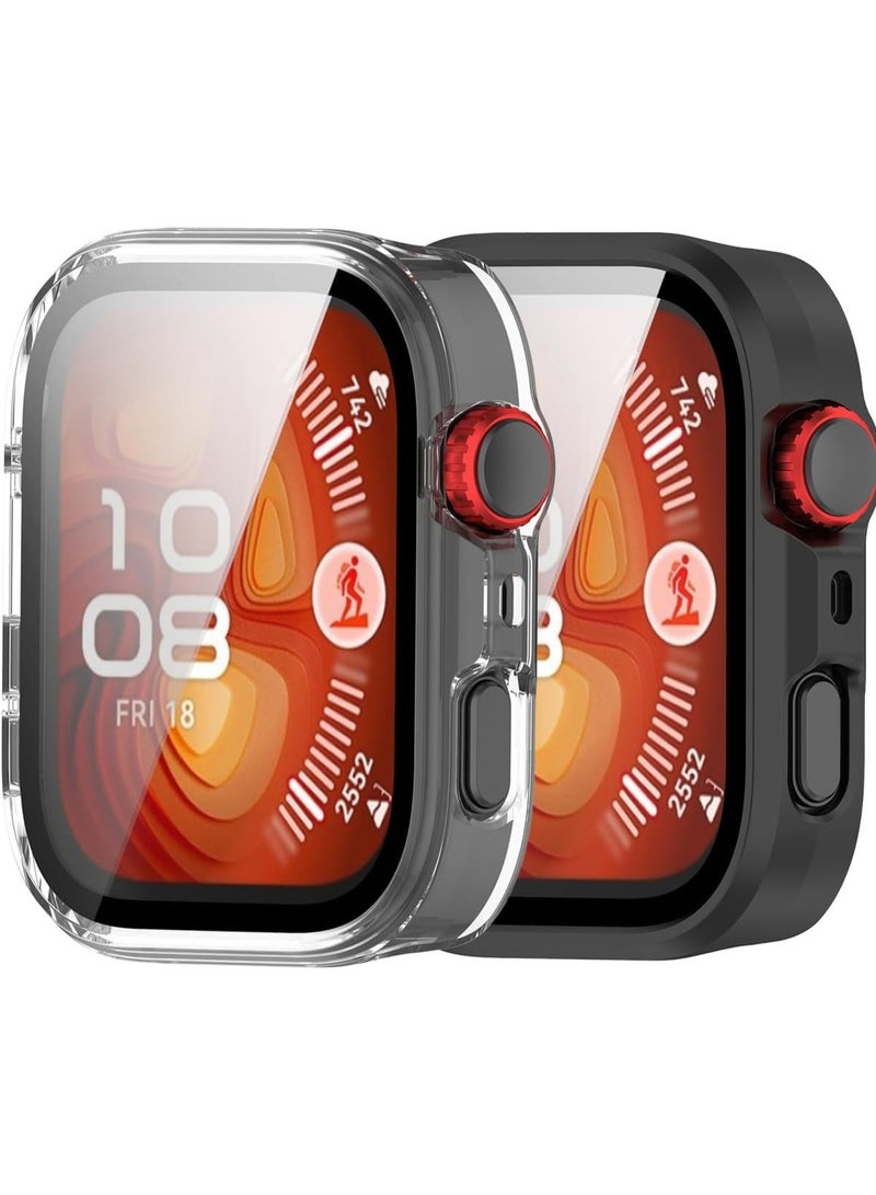 Huawei Watch Fit 4 Pro Case Hard PC Case with Tempered Glass Screen Protectors Full Protective Cover - Image 2