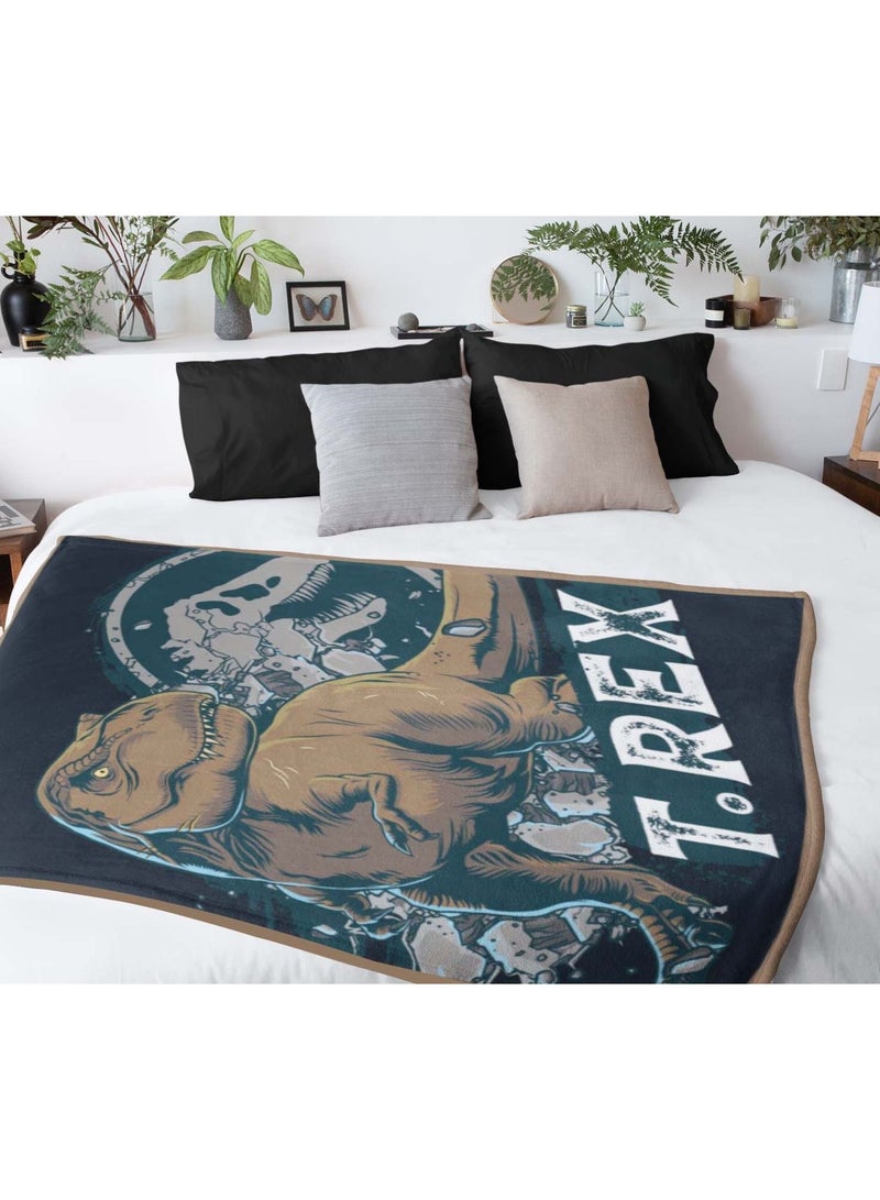 UNIVERSAL Universal Jurassic World Dominion Polar Fleece Blanket for Kids | All-Season, Ultra Soft, Fade Resistant (Official Universal Product)  - Image 4