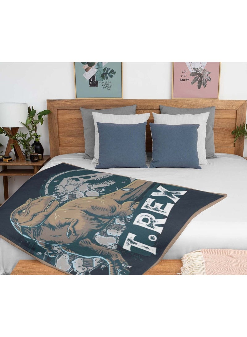 UNIVERSAL Universal Jurassic World Dominion Polar Fleece Blanket for Kids | All-Season, Ultra Soft, Fade Resistant (Official Universal Product)  - Image 2