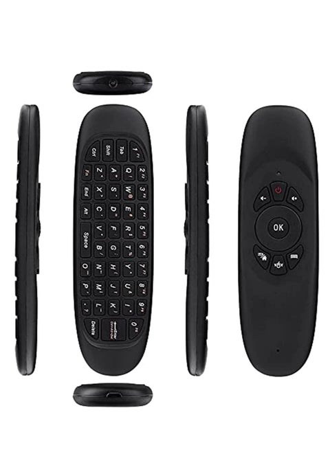 Universal TV Remote Control, Wireless Air Mouse With Keyboard for Smart TV, Set-Top Box, media player and More Color: Black