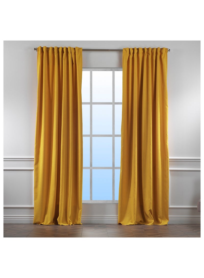 Zeenah Furniture Solid Color Home Decorative Curtains Velvet Look 2 Panels Hanging Back Tap & Rod Pocket Living Room Nursery Room Kitchen Office Windows Home Decoration - Image 1