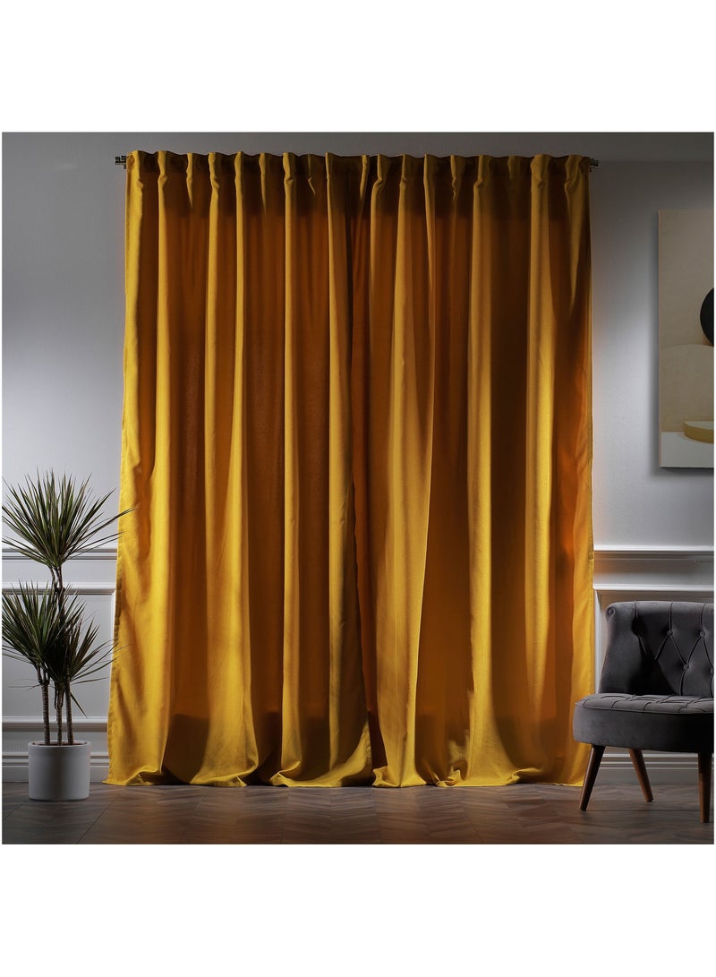 Zeenah Furniture Solid Color Home Decorative Curtains Velvet Look 2 Panels Hanging Back Tap & Rod Pocket Living Room Nursery Room Kitchen Office Windows Home Decoration - Image 2