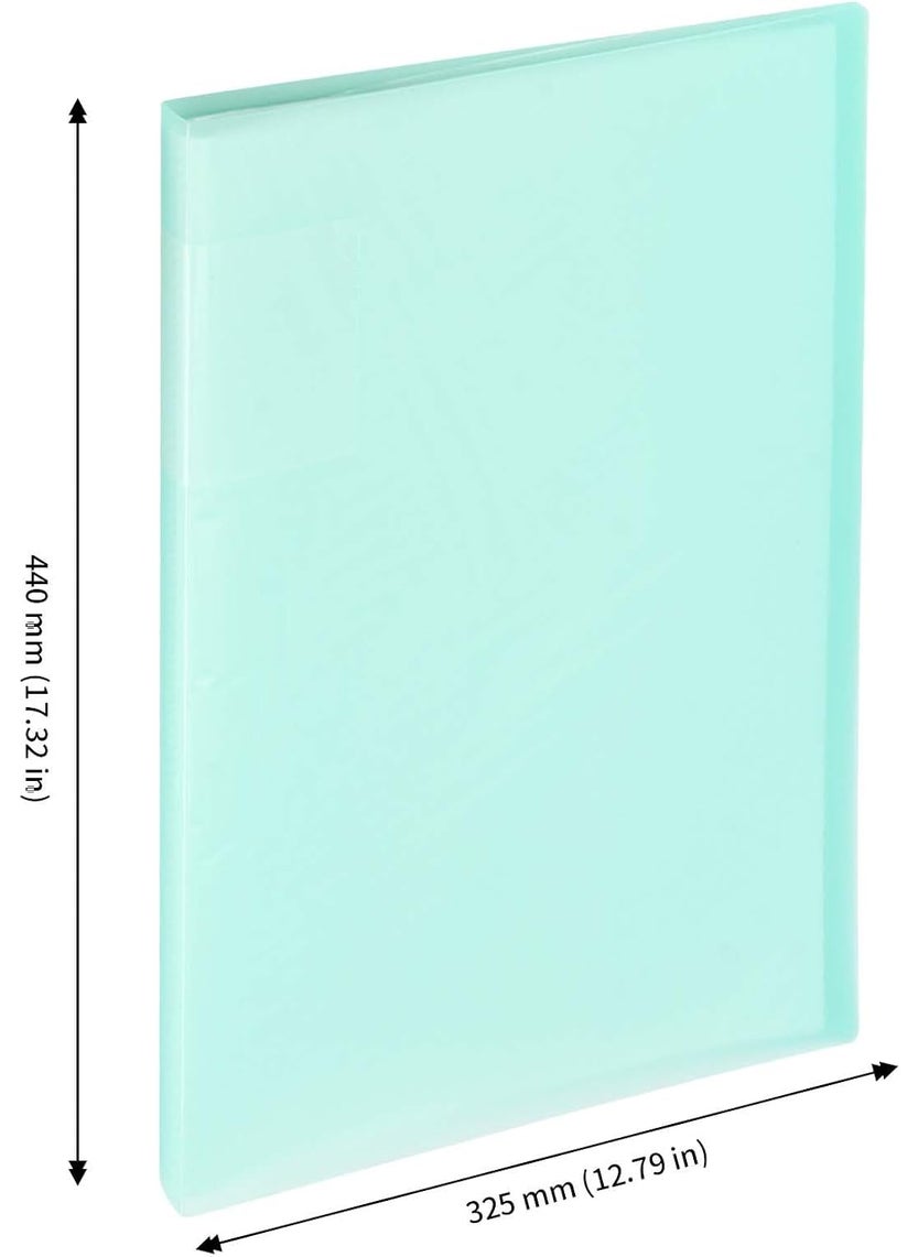 JAPCHET JAPCHET 6 Pack Diamond A3 Painting Storage Book 180 Clear Pockets Art Portfolio Presentations Folder Diamond A3 Painting Folder for Artwork Green White  - Image 2