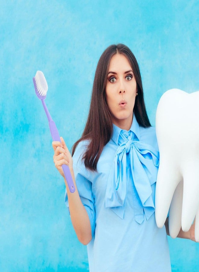 بو بيت بوب فرشاة أسنان عملاقة من POPETPOP، فرشاة أسنان مزيفة ضخمة، فرشاة استحمام مبتكرة، لعبة كوميدية كبيرة الحجم لإكسسوارات الأزياء، جلسات التصوير، حفلات الهالوين الكوميدية (بنفسجي) - Image 2