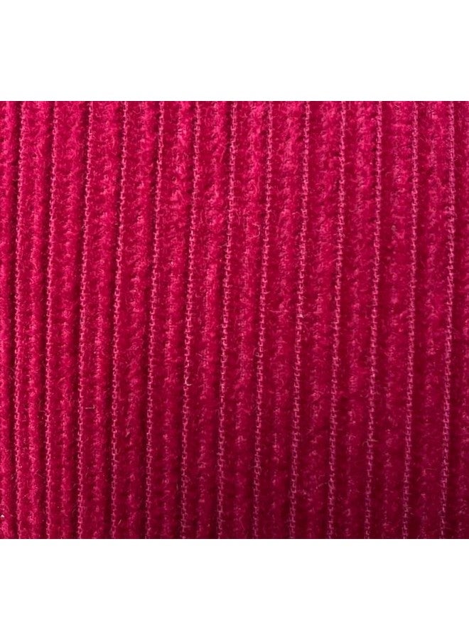 Guffaw Corduroy Cushion Covers 24x24 inches for Sofa, Bed, Couch Chair, Large Size, Square Pillow Shams (Dark Pink, 2) - Image 5