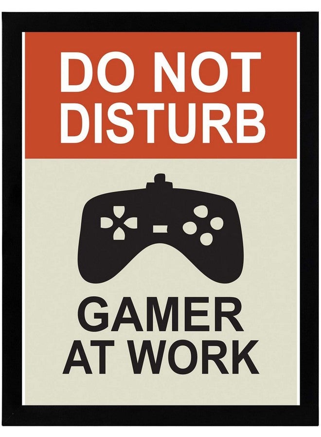 5 Ace 5 Ace Do Not Disturb Warning Gamer at Work Wall Poster Without Frame, 300 GSM - 12X18 (Multicolor)  - Image 1