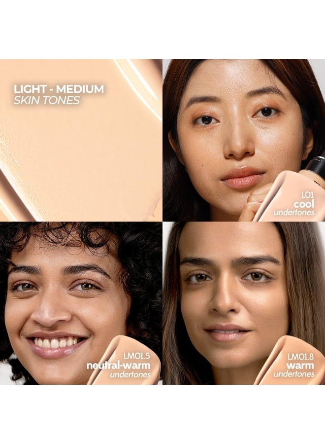 RUBY's ORGANICS Liquid Foundation for Face Makeup - Waterproof, Full Coverage Blendable, Long Lasting, Matte Finish and Poreless, Normal to Oily Skin, Vegan, Paraben and Silicon-Free, 30 Ml LM 01.5 - Image 3
