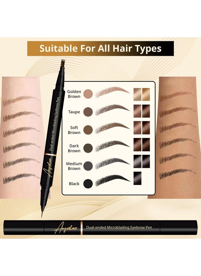 ANGIEHAIE - Eyebrow Pencil (Taupe) Dualended Microblading Eyebrow Pen Brow Pencil 2In1 Waterproof And Long Lasting Eye Brow Pencils For Women Eyebrow Makeup For Natural And Hairlike Effect Brows - Image 1