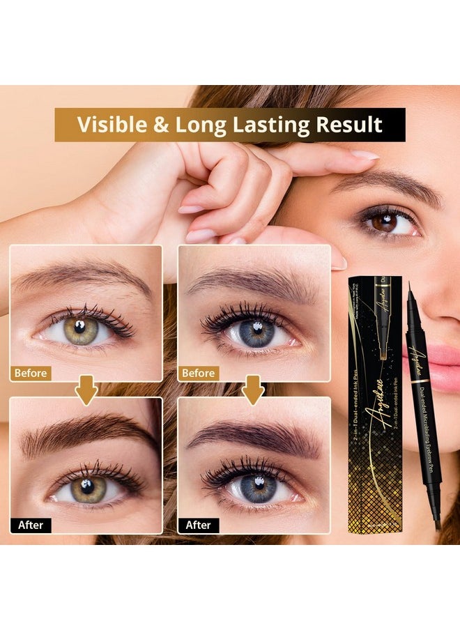 ANGIEHAIE - Eyebrow Pencil (Taupe) Dualended Microblading Eyebrow Pen Brow Pencil 2In1 Waterproof And Long Lasting Eye Brow Pencils For Women Eyebrow Makeup For Natural And Hairlike Effect Brows - Image 1