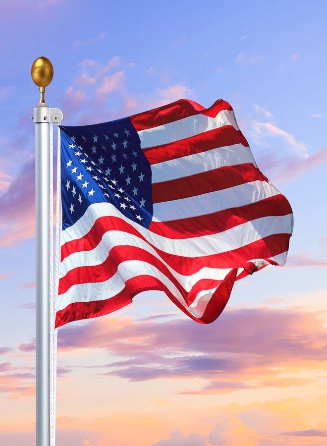 NQ Flag Pole Ball Topper Ornament - Flagpole Top Replacement, Gold Aluminum Anodized Finish - 1/2"-13UNC Threading Fit Most USA Flag Pole,Truck & Solar Light (3", Gold) - Image 2