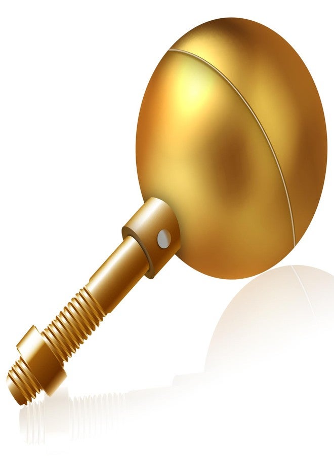 NQ Flag Pole Ball Topper Ornament - Flagpole Top Replacement, Gold Aluminum Anodized Finish - 1/2"-13UNC Threading Fit Most USA Flag Pole,Truck & Solar Light (3", Gold) - Image 1