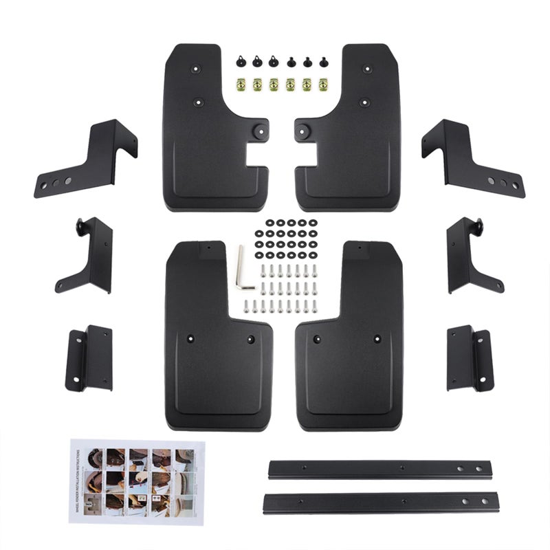 Atubeix Mud Flaps for Ford Bronco Accessories 2021 2022 2023 2024 2025 2/4-Door, Splash Guards Easy Installed, No Punching Required Front and Rear 4PCS (not Applicable to Sport - Image 2