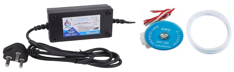 KRplus KRPLUS RO Adapter 24 Volt 25 Amps RO SMPS RO Solenoid Valve 24V 3 Mtr RO Pipe 14 Inch sutaible for All Type of ROUV Water Filters and Purifiers and Domestic RO - Image 1