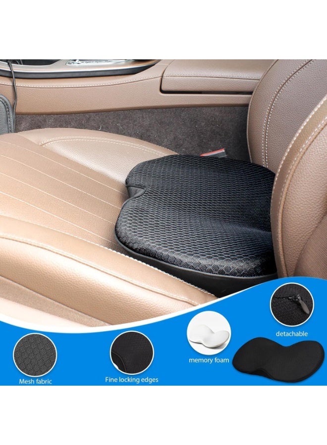 Car Seat Cushion - Memory Foam Car Seat Pad - Sciatica & Lower Back Pain Relief - Car Seat Cushions for Driving - Road Trip Essentials for Drivers(Black) - Image 2