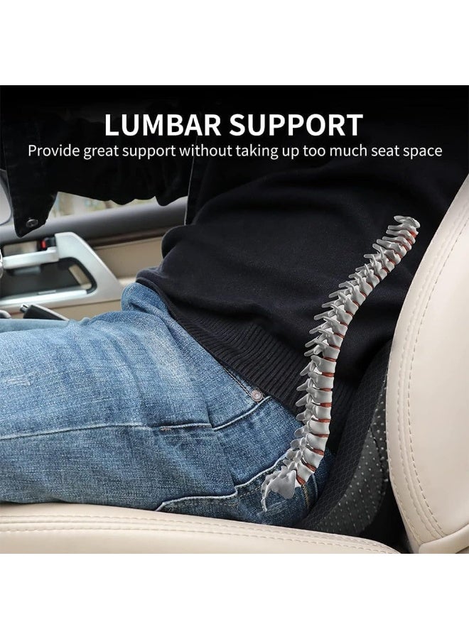 Car Seat Cushion - Memory Foam Car Seat Pad - Sciatica & Lower Back Pain Relief - Car Seat Cushions for Driving - Road Trip Essentials for Drivers(Black) - Image 4