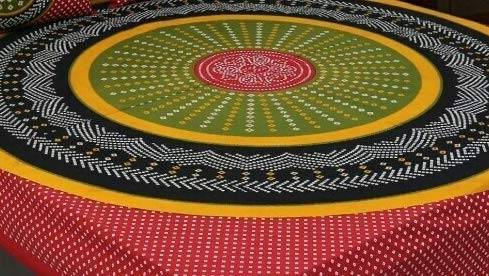Bedsheet Hub Presents Rajasthani Jaipuri Traditional Sanganeri Print 144 TC 100% Cotton Double Bedsheet with 2 Pillow Covers - Image 4
