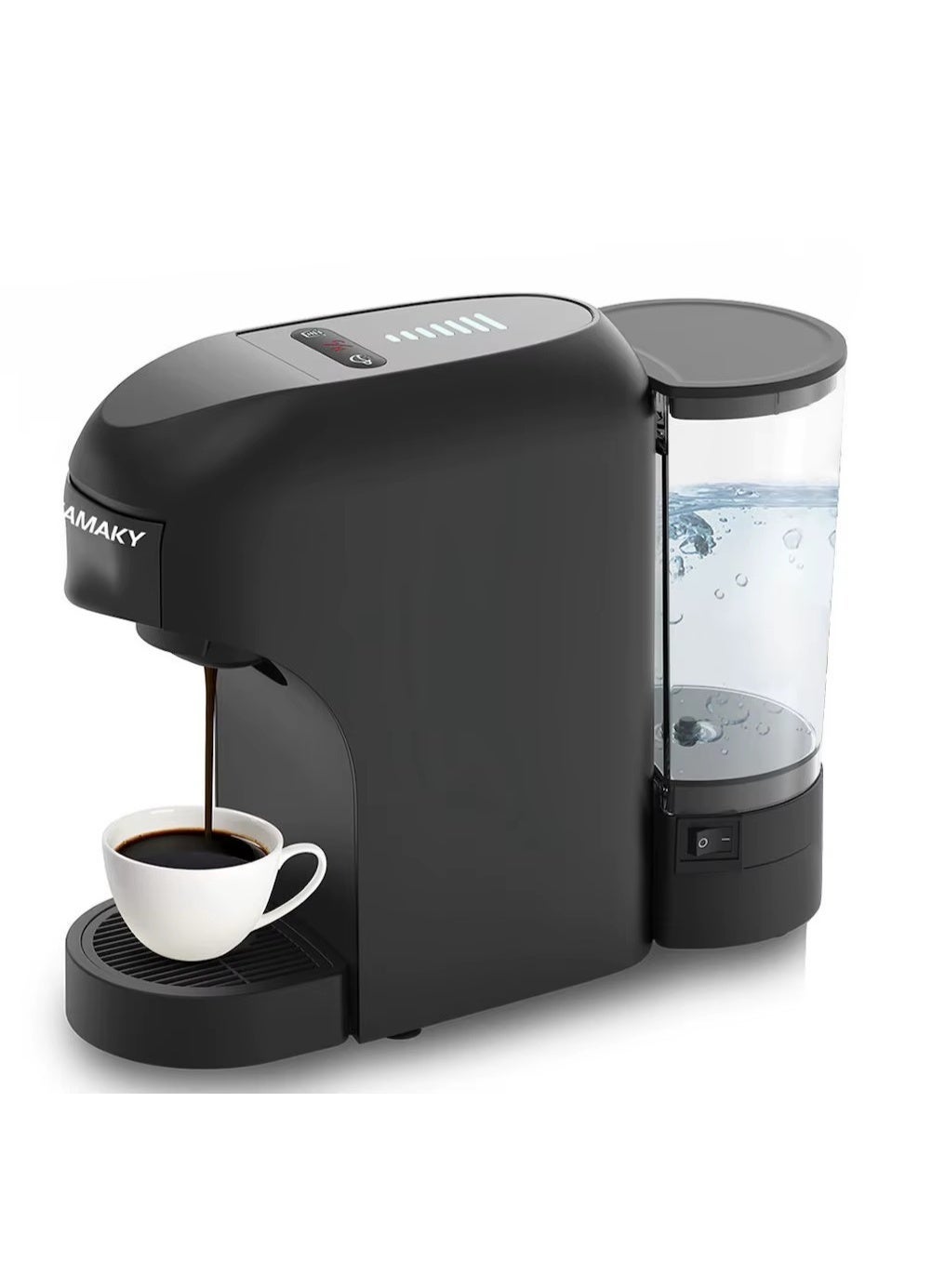 Multi Capsule Coffee Maker with Italian technology JMK9016 , 3 in 1 Household 1400W Automatic Drip Coffee Machine With 7 level volume selection DIY your taste 850mL Water Capacity - Black