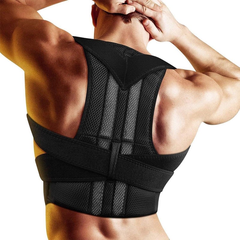 Posture Corrector Adjustable Adult Corset Back Therapy Shoulder Lumbar Brace Spine Support Belt Posture Correction for Men Women Back Posture,Medium,Medium,X - Image 1