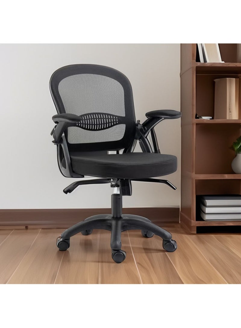 AGD Office Chair Comfort Ergonomic Height Adjustable Desk with Lumbar Support   Backrest Mesh with Armrests for Computer Workstation Home Office - Image 1