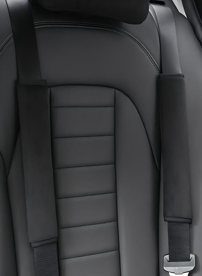 2 قطعة من أغطية أحزمة أمان السيارة الناعمة والمخملية، إكسسوارات السيارات، تصميم داخلي عصري للسيارة، غطاء سيارة متين، أغطية مقاعد سيارة مريحة - Image 5