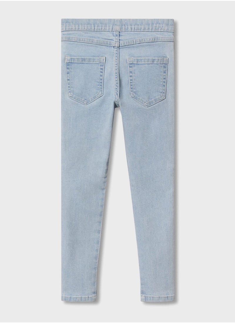 MANGO - Kids Light Wash High Waist Jeggings - Image 1