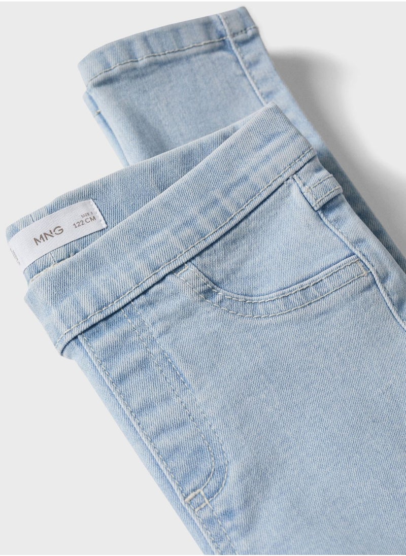 MANGO - Kids Light Wash High Waist Jeggings - Image 1