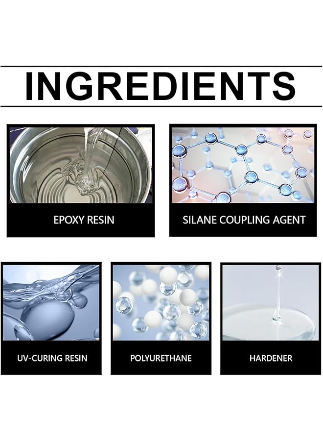 KASTWAVE Windshield Crack Repair Kit, Car Window Glass Liquid Repair Set, Cracks Gone Glass Kit Automotive Windscreen Tool For Fixing Chips, And Star Shaped Crack (30Ml) - Image 5