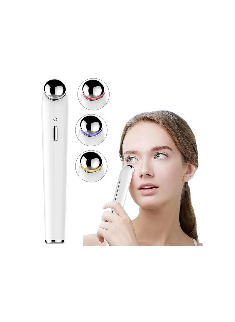 Captaintech Eye & Face Massage Wand with Heat & Cooling, Vibrating Eye Massager for Reducing Eye Fatigue, Puffiness, Dark Circles & Bags, USB Rechargeable, Portable Design (1 Pack)  - Image 1