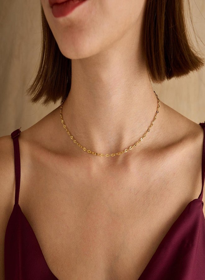 BAYLAY Gold Chain Necklace for Women - 18K Plated Waterproof Jewelry, Dainty Stainless Steel Necklace, 18 Inches, Gift - Image 2