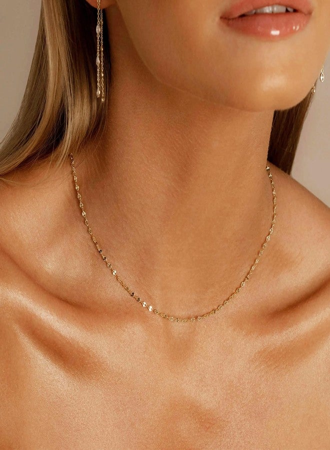 BAYLAY Gold Chain Necklace for Women - 18K Plated Waterproof Jewelry, Dainty Stainless Steel Necklace, 18 Inches, Gift - Image 3