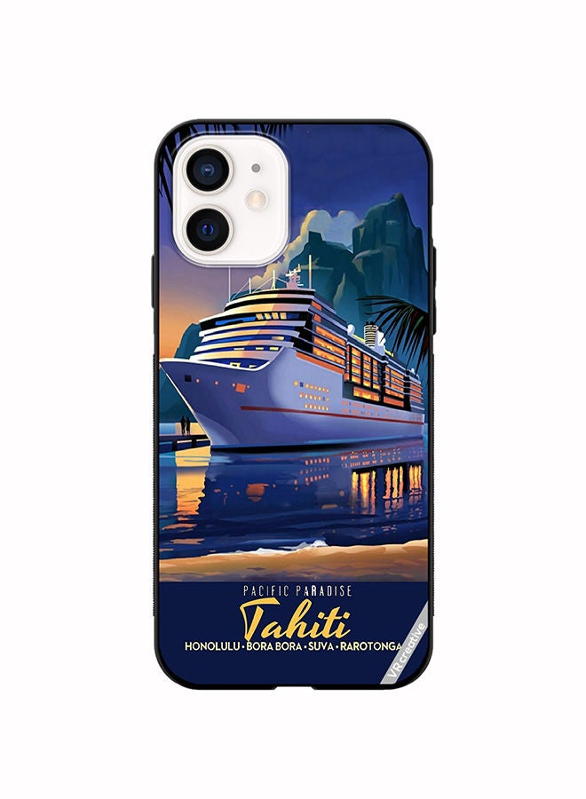 VR CREATIVE Protective Case Cover For Apple iPhone 12 mini Pacific Paradise Design Multicolour - Image 1