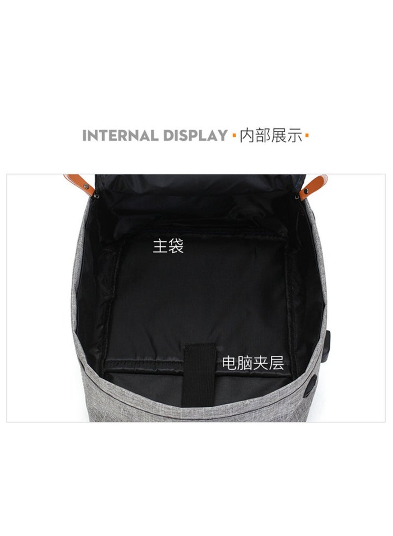 3 Piece Casual Backpack Grey - Image 2