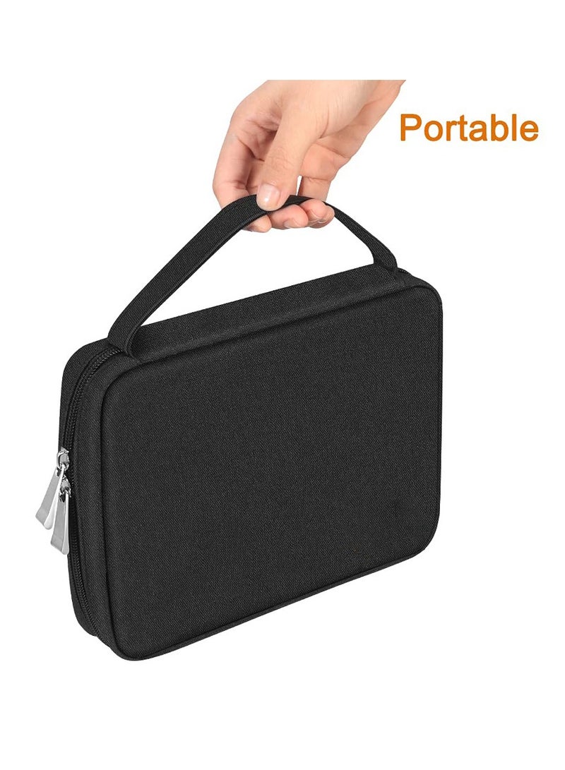 40 Watch Bands Organizer Case, Waterproof Carrying Storage Strap Travel Case, Compatible with Apple Watch, for Fitbit Series, Watch Band Pin, Cable, Earphones (Black) - Image 2