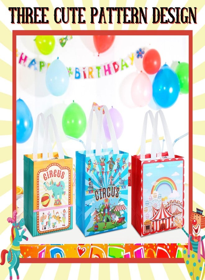 Eccliy 80 Pcs Carnival Gift Bags Bulk, Circus Party Favors Non Woven Reusable Carnival Tote with Handle, Fiesta Glossy Bag for Classroom Reward, School Event, Festival Party Supplies, 10 x 8 x 4.7 in - Image 4